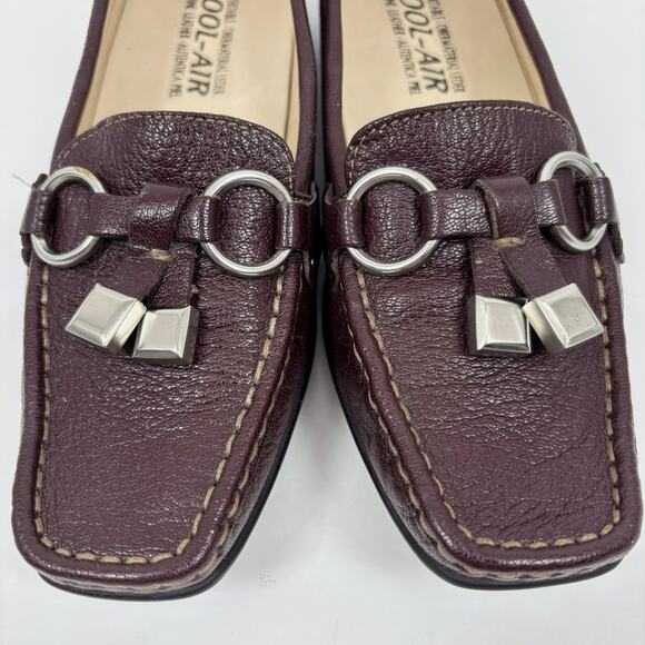 Mephisto Cool Air Loafers Womens 6 Leather Slip On Shoes Red Work Office EUC - Picture 3 of 8